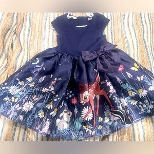 H&M Disney (Bambi) flared skirt dress. Navy blue. Toddler size 2/4